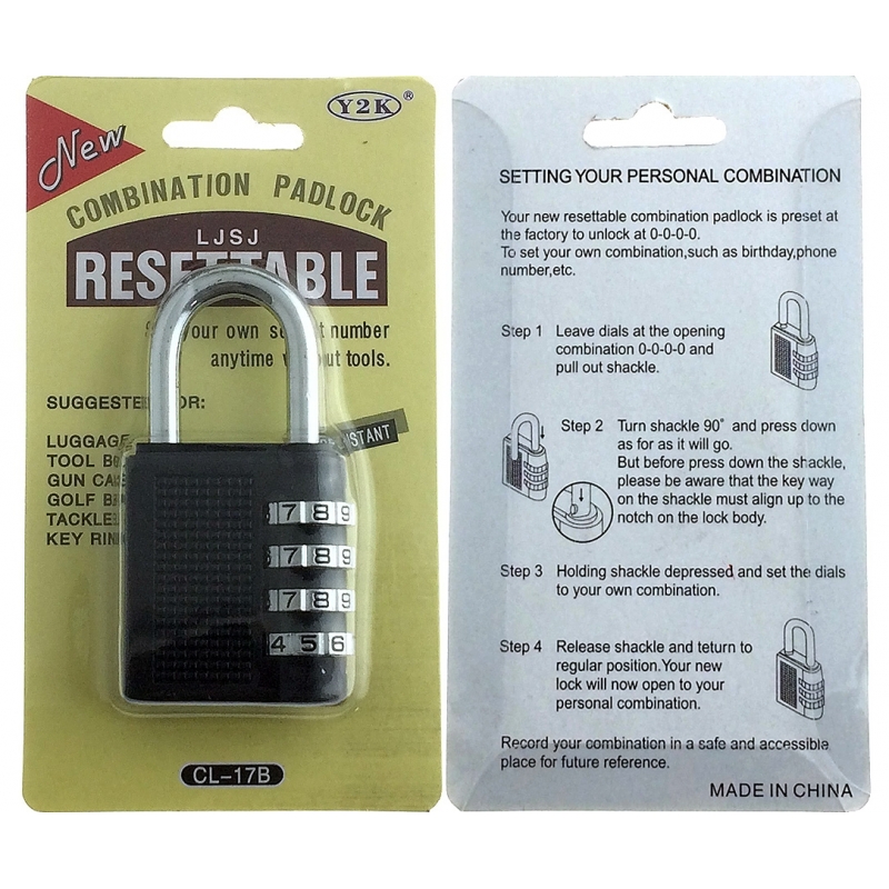 Resettable Combination Lock (20 mm, 25 mm, 30 mm, 40 mm) – Singapore  Online Home DIY Hardware Tools Shop