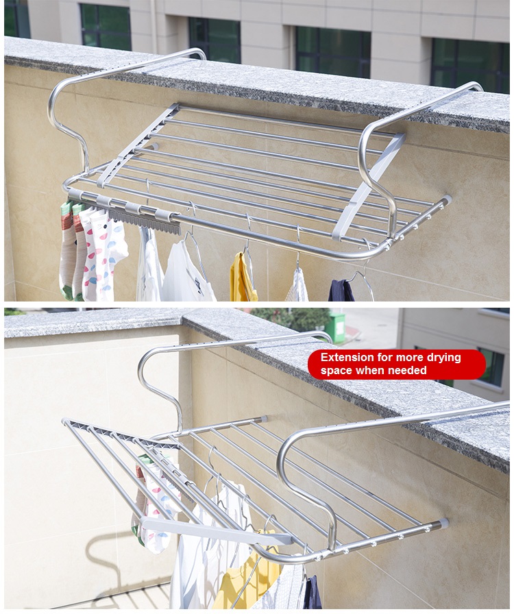 Foldable Stainless Steel Extendable Drying Rack | Outdoors & Indoors ...