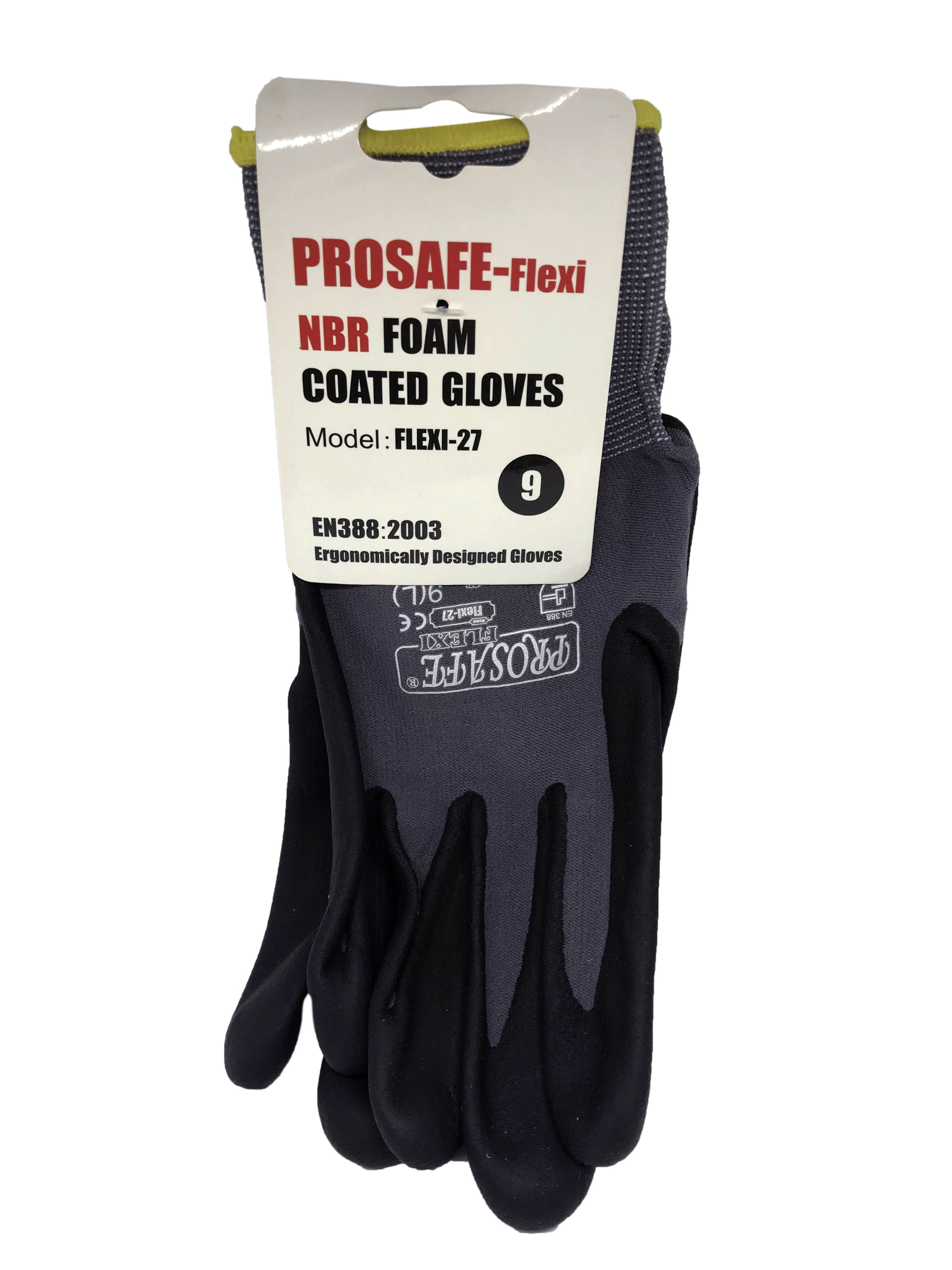 NBR Foam Coated Size 9 Gloves EN 388:2003 [Cut Resistant Level 2]